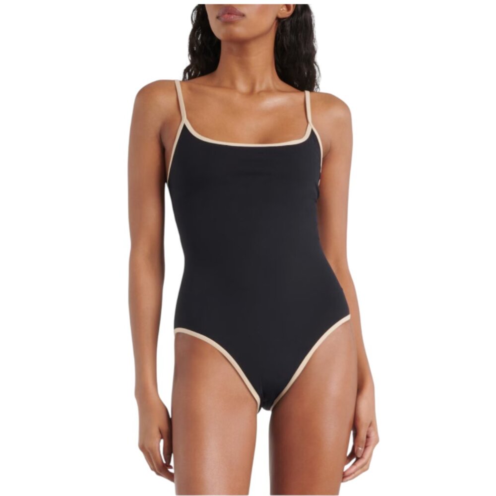 MARYSIA Ligne Maillot One Piece Swim Bathing Suit Womens XXL Black White Beach